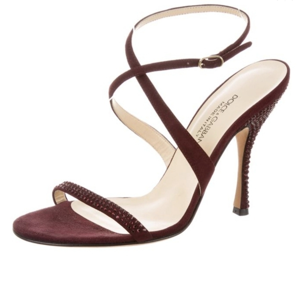 Dolce & Gabbana Strappy Rhinestone Heels